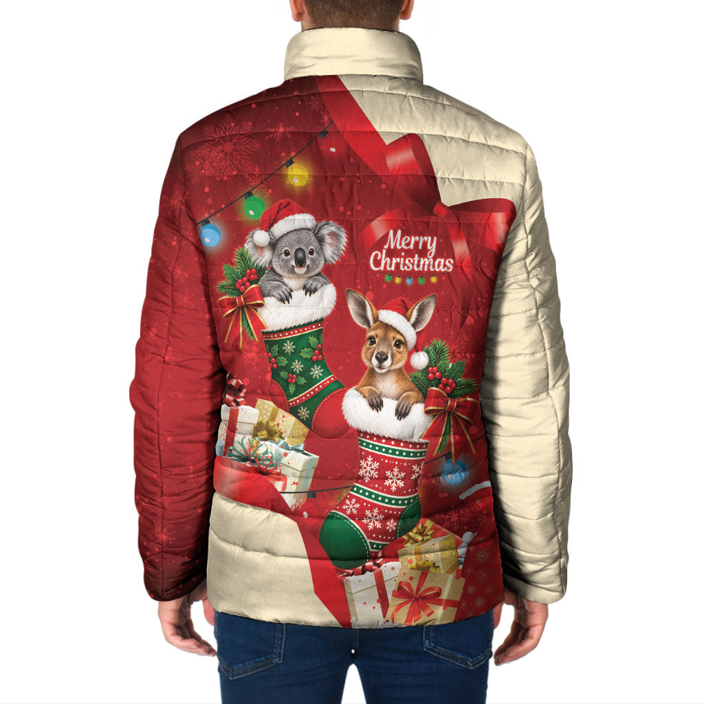 Kangaroo Koala Cockatoo Christmas Australia Padded Jacket Aussie Xmas Sock Coquette Bow