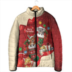 Kangaroo Koala Cockatoo Christmas Australia Padded Jacket Aussie Xmas Sock Coquette Bow