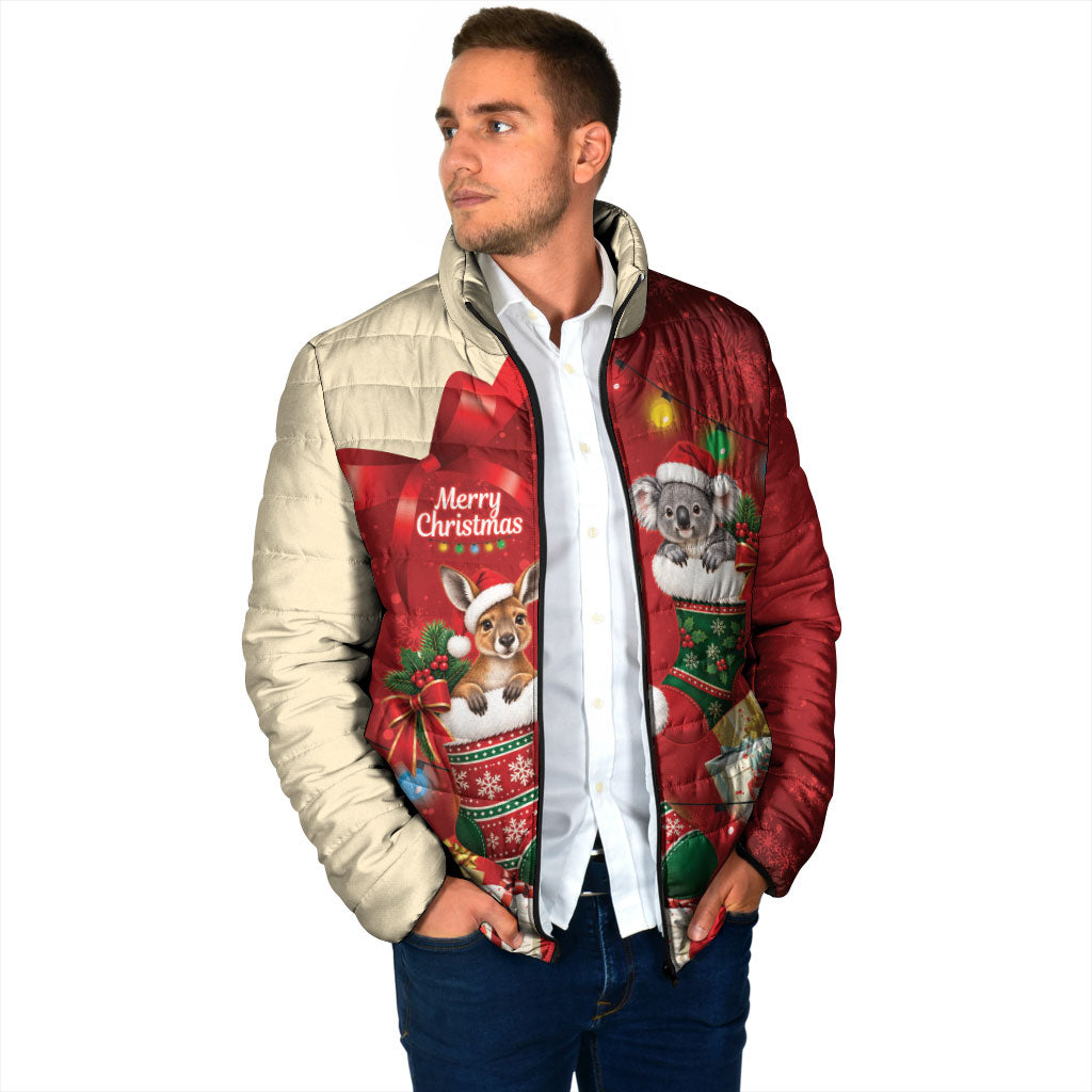Kangaroo Koala Cockatoo Christmas Australia Padded Jacket Aussie Xmas Sock Coquette Bow