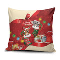 Kangaroo Koala Cockatoo Christmas Australia Pillow Cover Aussie Xmas Sock Coquette Bow