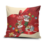 Kangaroo Koala Cockatoo Christmas Australia Pillow Cover Aussie Xmas Sock Coquette Bow