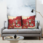 Kangaroo Koala Cockatoo Christmas Australia Pillow Cover Aussie Xmas Sock Coquette Bow