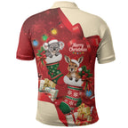 Kangaroo Koala Cockatoo Christmas Australia Polo Shirt Aussie Xmas Sock Coquette Bow