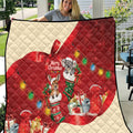 Kangaroo Koala Cockatoo Christmas Australia Quilt Aussie Xmas Sock Coquette Bow
