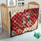 Kangaroo Koala Cockatoo Christmas Australia Quilt Aussie Xmas Sock Coquette Bow