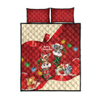 Kangaroo Koala Cockatoo Christmas Australia Quilt Bed Set Aussie Xmas Sock Coquette Bow