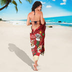 Kangaroo Koala Cockatoo Christmas Australia Sarong Aussie Xmas Sock Coquette Bow