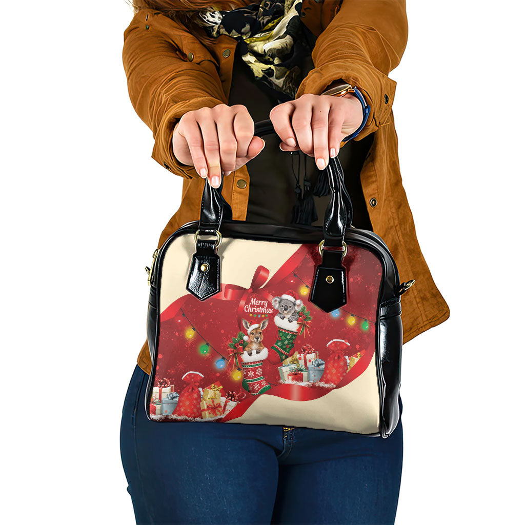 Kangaroo Koala Cockatoo Christmas Australia Shoulder Handbag Aussie Xmas Sock Coquette Bow