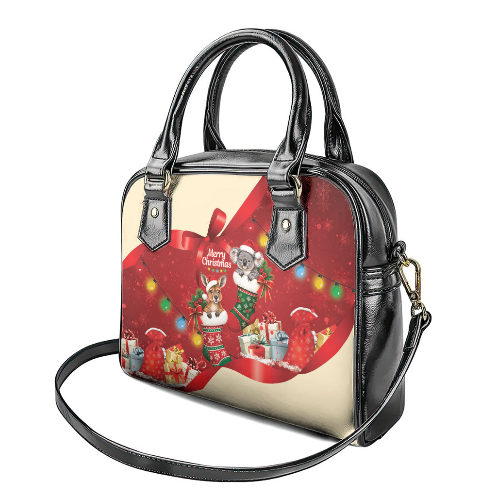Kangaroo Koala Cockatoo Christmas Australia Shoulder Handbag Aussie Xmas Sock Coquette Bow