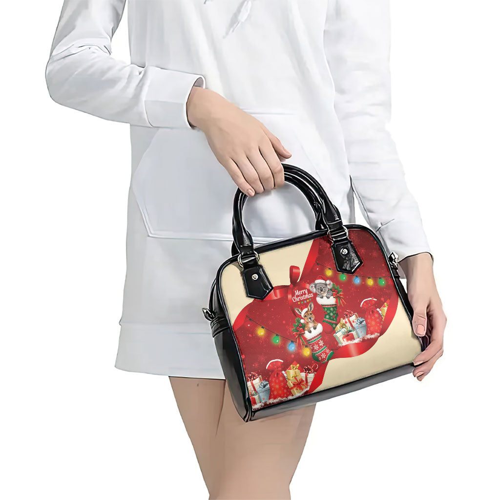 Kangaroo Koala Cockatoo Christmas Australia Shoulder Handbag Aussie Xmas Sock Coquette Bow