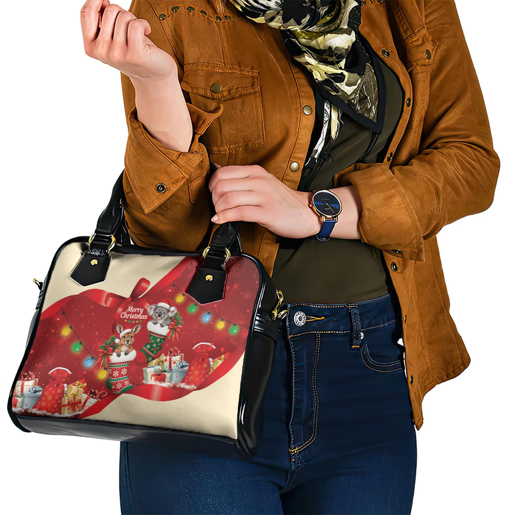 Kangaroo Koala Cockatoo Christmas Australia Shoulder Handbag Aussie Xmas Sock Coquette Bow