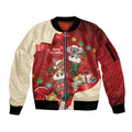 Kangaroo Koala Cockatoo Christmas Australia Sleeve Zip Bomber Jacket Aussie Xmas Sock Coquette Bow