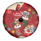 Kangaroo Koala Cockatoo Christmas Australia Spare Tire Cover Aussie Xmas Sock Coquette Bow