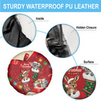Kangaroo Koala Cockatoo Christmas Australia Spare Tire Cover Aussie Xmas Sock Coquette Bow