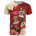 Kangaroo Koala Cockatoo Christmas Australia T Shirt Aussie Xmas Sock Coquette Bow