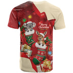Kangaroo Koala Cockatoo Christmas Australia T Shirt Aussie Xmas Sock Coquette Bow