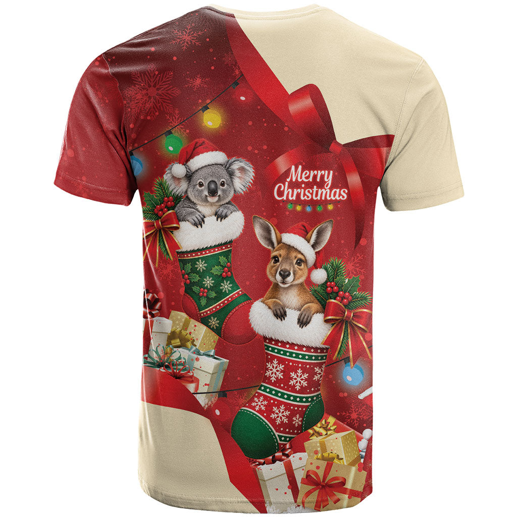 Kangaroo Koala Cockatoo Christmas Australia T Shirt Aussie Xmas Sock Coquette Bow