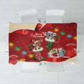 Kangaroo Koala Cockatoo Christmas Australia Tablecloth Aussie Xmas Sock Coquette Bow