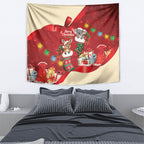 Kangaroo Koala Cockatoo Christmas Australia Tapestry Aussie Xmas Sock Coquette Bow