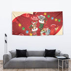 Kangaroo Koala Cockatoo Christmas Australia Tapestry Aussie Xmas Sock Coquette Bow