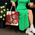 Kangaroo Koala Cockatoo Christmas Australia Tote Bag Aussie Xmas Sock Coquette Bow