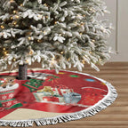 Kangaroo Koala Cockatoo Christmas Australia Tree Skirt Aussie Xmas Sock Coquette Bow
