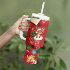 Kangaroo Koala Cockatoo Christmas Australia Tumbler With Handle Aussie Xmas Sock Coquette Bow