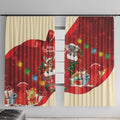Kangaroo Koala Cockatoo Christmas Australia Window Curtain Aussie Xmas Sock Coquette Bow