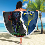personalised-panthers-and-cowboys-rugby-beach-blanket-sporty-version