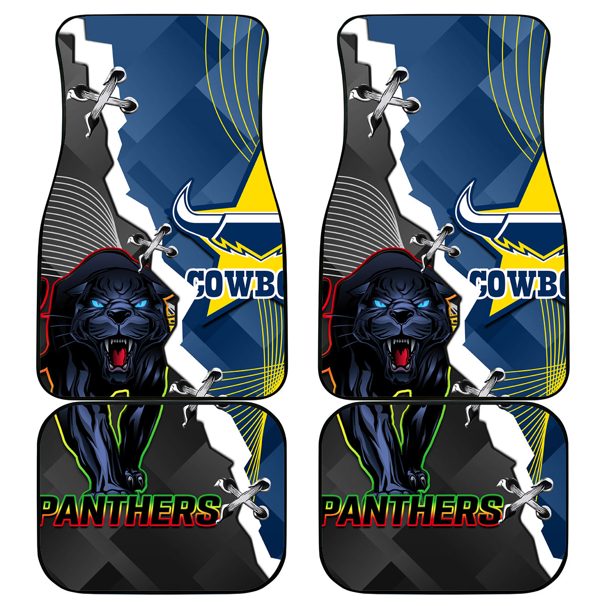 personalised-panthers-and-cowboys-rugby-car-mats-sporty-version