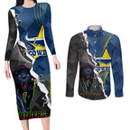 personalised-panthers-and-cowboys-rugby-couples-matching-long-sleeve-bodycon-dress-and-long-sleeve-button-shirts-sporty-version