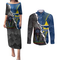 personalised-panthers-and-cowboys-rugby-couples-matching-puletasi-dress-and-long-sleeve-button-shirts-sporty-version