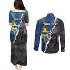 personalised-panthers-and-cowboys-rugby-couples-matching-puletasi-dress-and-long-sleeve-button-shirts-sporty-version