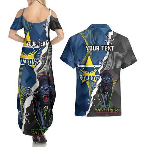 personalised-panthers-and-cowboys-rugby-couples-matching-summer-maxi-dress-and-hawaiian-shirt-sporty-version