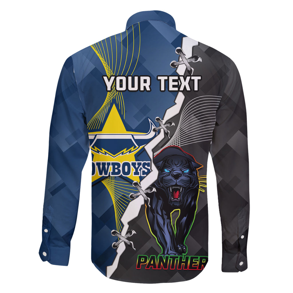 personalised-panthers-and-cowboys-rugby-family-matching-long-sleeve-bodycon-dress-and-hawaiian-shirt-sporty-version