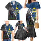 personalised-panthers-and-cowboys-rugby-family-matching-mermaid-dress-and-hawaiian-shirt-sporty-version