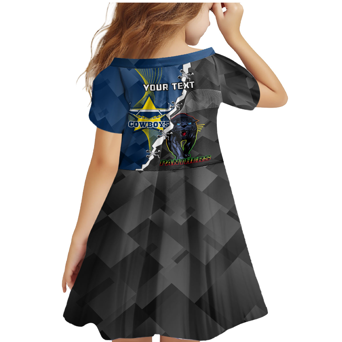 personalised-panthers-and-cowboys-rugby-family-matching-mermaid-dress-and-hawaiian-shirt-sporty-version