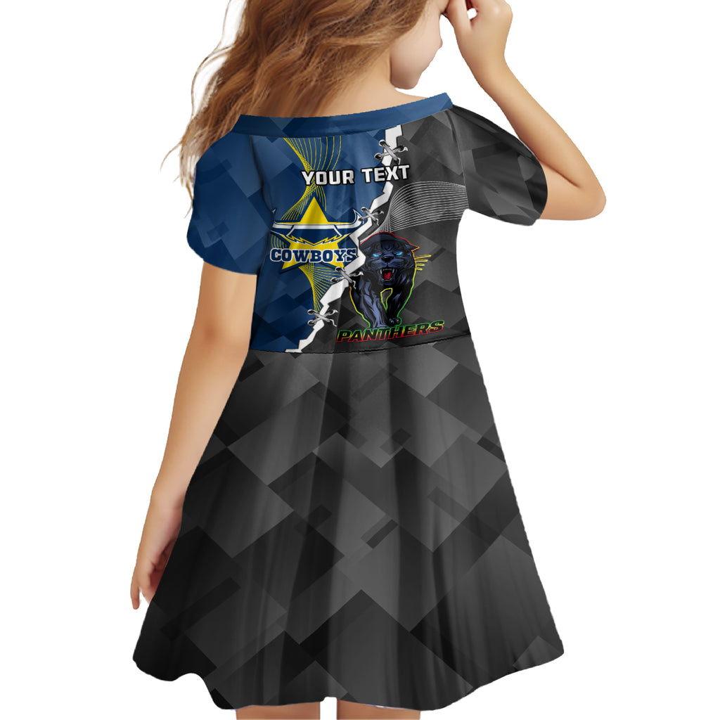 personalised-panthers-and-cowboys-rugby-family-matching-off-shoulder-maxi-dress-and-hawaiian-shirt-sporty-version
