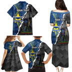 personalised-panthers-and-cowboys-rugby-family-matching-puletasi-dress-and-hawaiian-shirt-sporty-version