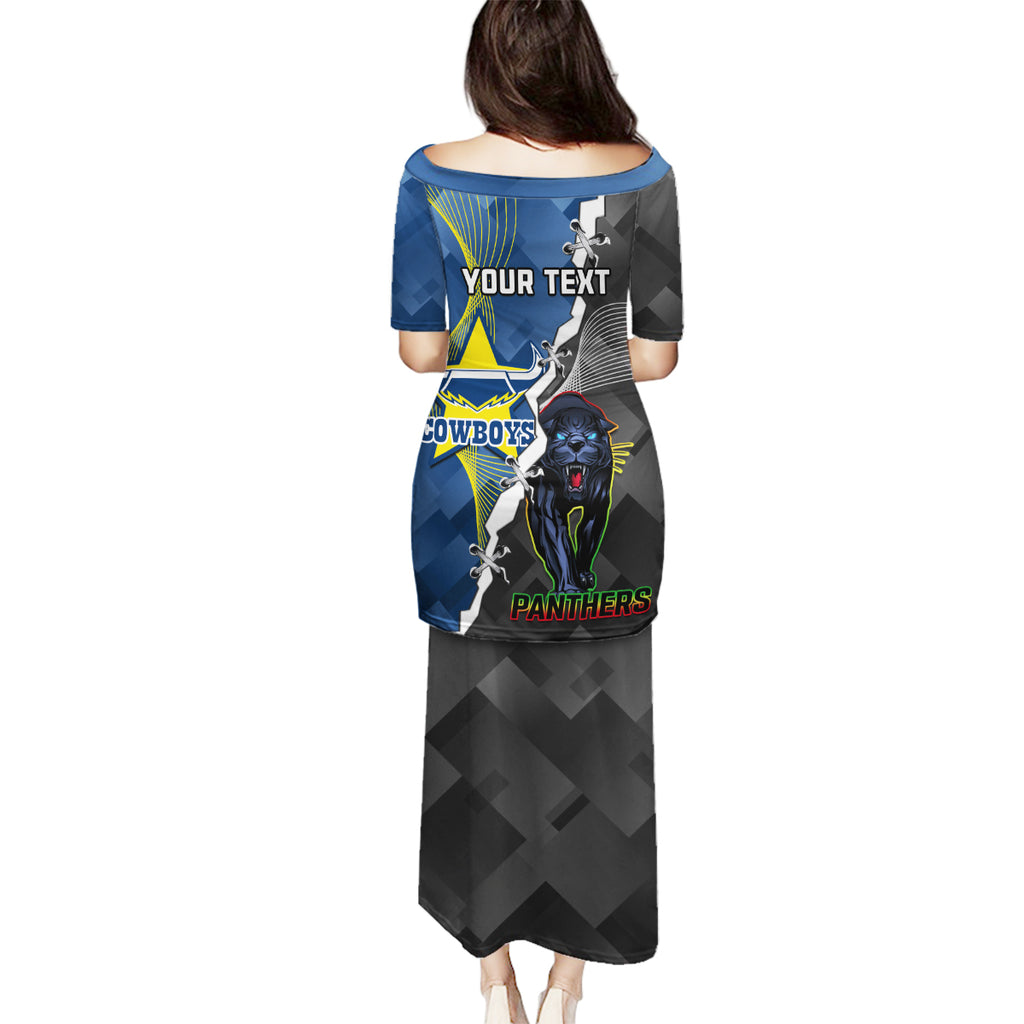 personalised-panthers-and-cowboys-rugby-family-matching-puletasi-dress-and-hawaiian-shirt-sporty-version