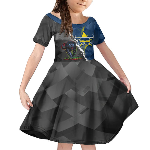 personalised-panthers-and-cowboys-rugby-family-matching-summer-maxi-dress-and-hawaiian-shirt-sporty-version