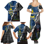 personalised-panthers-and-cowboys-rugby-family-matching-summer-maxi-dress-and-hawaiian-shirt-sporty-version
