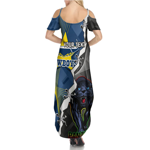 personalised-panthers-and-cowboys-rugby-family-matching-summer-maxi-dress-and-hawaiian-shirt-sporty-version