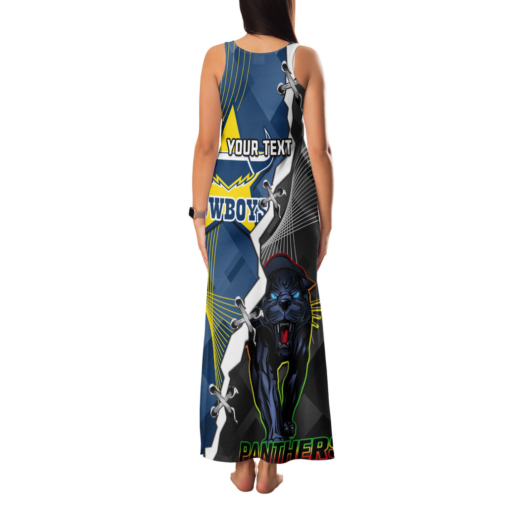 personalised-panthers-and-cowboys-rugby-family-matching-tank-maxi-dress-and-hawaiian-shirt-sporty-version