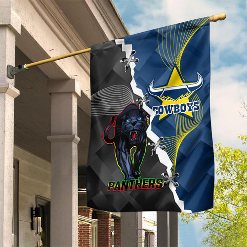 personalised-panthers-and-cowboys-rugby-garden-flag-sporty-version
