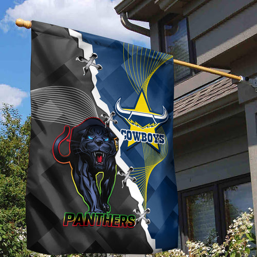 personalised-panthers-and-cowboys-rugby-garden-flag-sporty-version