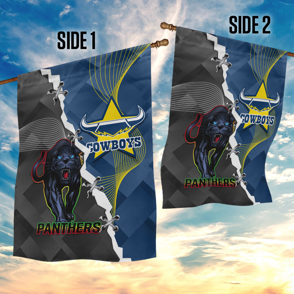 personalised-panthers-and-cowboys-rugby-garden-flag-sporty-version
