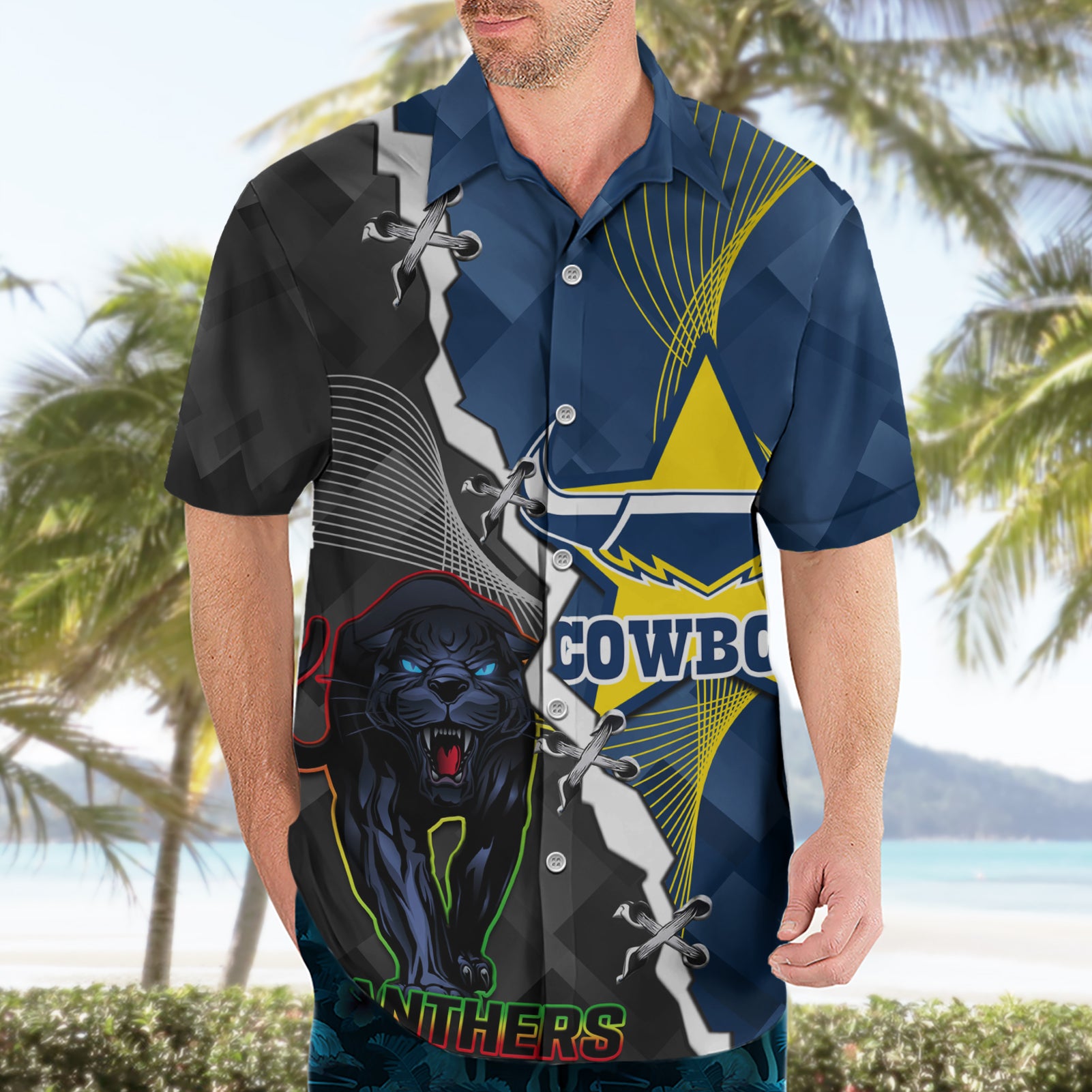 personalised-panthers-and-cowboys-rugby-hawaiian-shirt-sporty-version