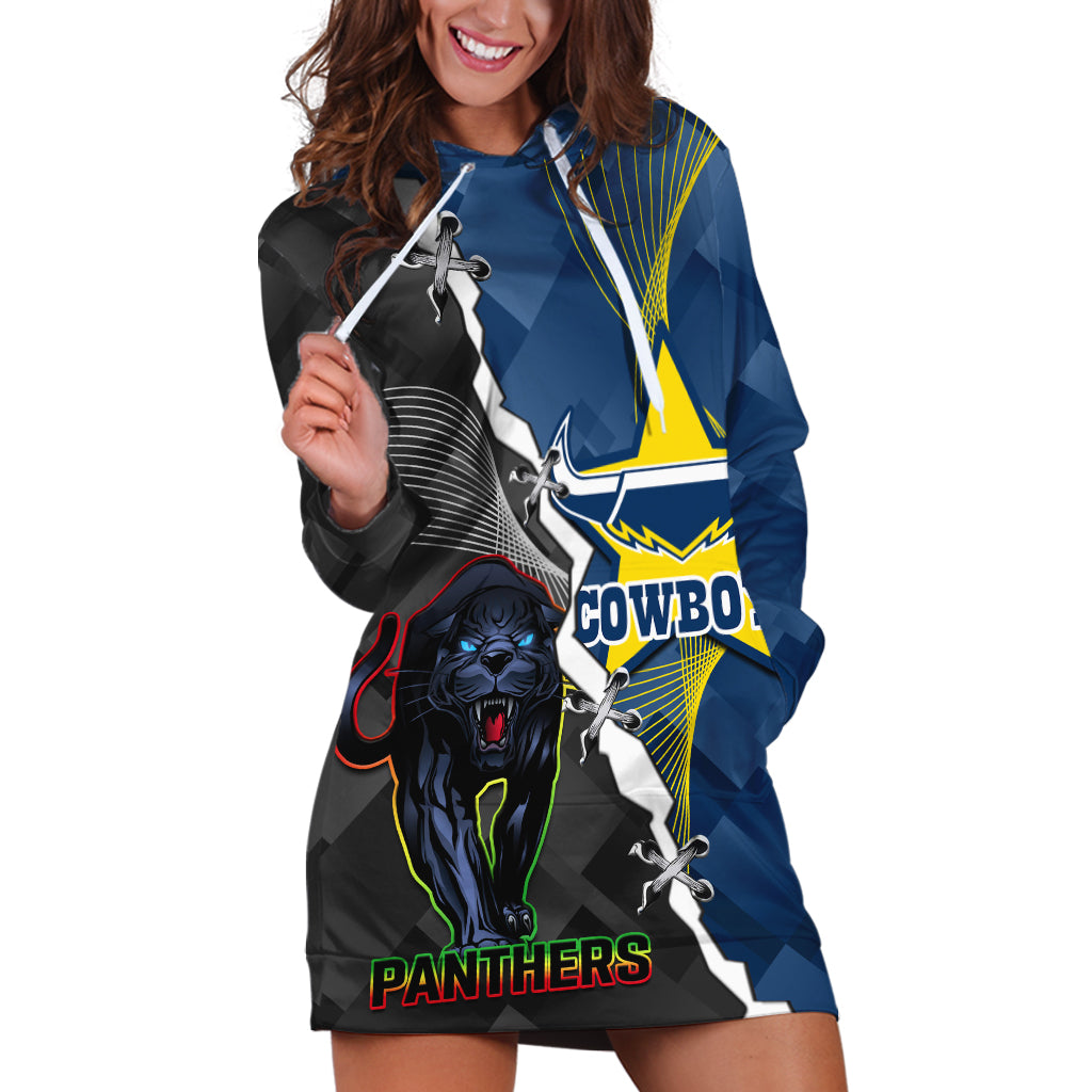 personalised-panthers-and-cowboys-rugby-hoodie-dress-sporty-version