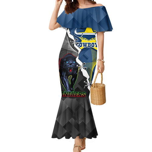 personalised-panthers-and-cowboys-rugby-mermaid-dress-sporty-version